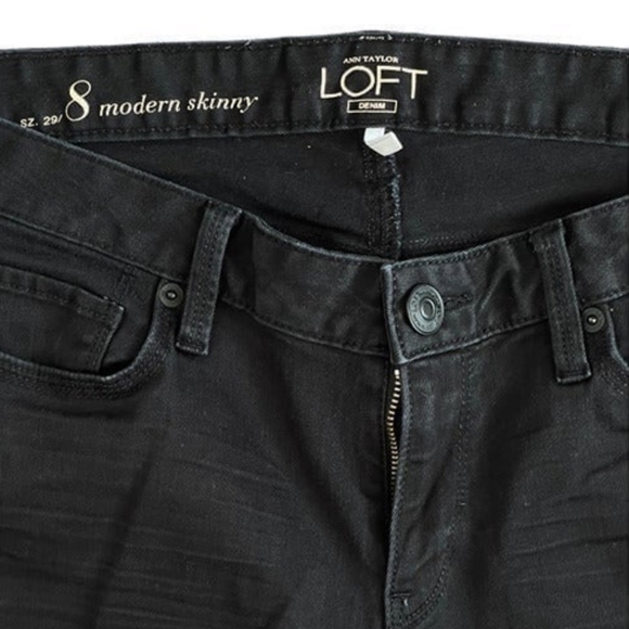 Women's Jeans Charcoal Gray Ann Taylor LOFT Jeans Modern Skinny Jeans Size 29/8 - Picture 3 of 5